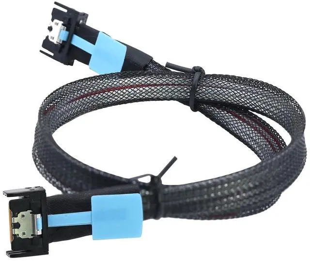 Main image of Gen5 PCIe MCIO Slimline SFF-8654 4i to MCIO 4i Cable 30G High-Speed Server Data Interconnect (1M)