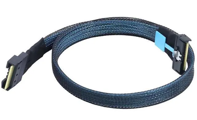 Alt view image 5 of 5 - PCIE MCIO 5.0 8I to Slimline SAS 4.0 SFF-8654 8i Cable 74P Male to Male Adpter Anti-Sliding Insert (19.69in)