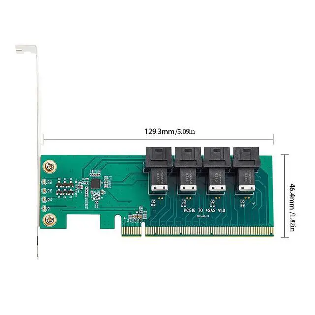 Alt view image 7 of 7 - PCIe 3.0 x16 to 4-Port U.2 NVMe Expansion Card, SFF-8643/SFF-8639 Interface Splitter Adapter High-Speed 4X NVMe SSD RAID Card for Server,Data Center (Only Card)