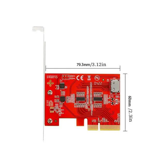 Alt view image 6 of 6 - PCIe 4.0 x4 to U.2 Expansion Card with Cable Oculink SFF-8612 to SFF-8639 NVMe SSD Adapter, Gen4 16GT/s High-Speed Data Transfer for Server, Desktop, and Workstation