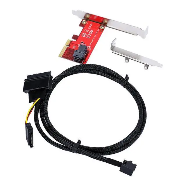 Alt view image 5 of 6 - PCIe 3.0 x4 to U.2 (SFF-8643) NVMe Adapter Card Internal PCI Express to U.2 Converter for 2.5" NVMe SSDs (SFF-8639), Supports 750 and Other U.2 Drives, 32Gbps Bandwidth