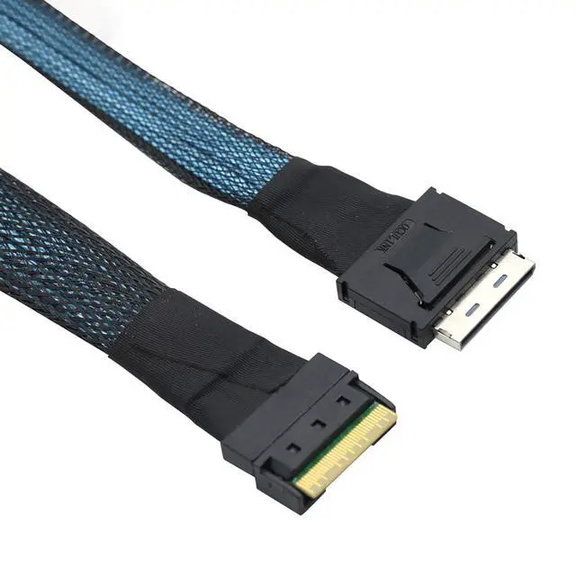 Alt view image 6 of 7 - PCIe Gen4 SlimSAS 8654 8i to Oculink 8611 8i Internal Server Cable, 32AWG Copper Harness, 24Gbps High-Speed Data Transfer (1m/39.37in)