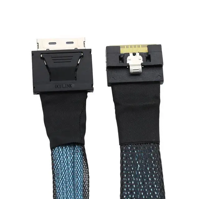 Alt view image 4 of 7 - PCIe Gen4 SlimSAS 8654 8i to Oculink 8611 8i Internal Server Cable, 32AWG Copper Harness, 24Gbps High-Speed Data Transfer (1m/39.37in)