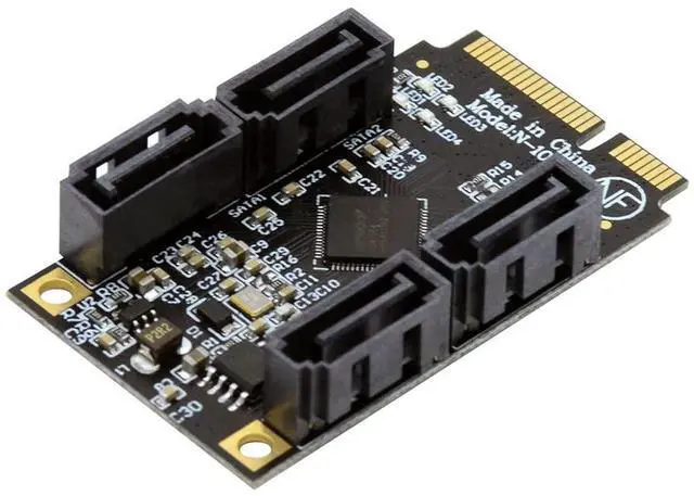 Main image of Mini PCI-E PCI Express to 6Gbps Four Ports SATA 3.0 Adapter Converter Hard Drive Extension Card for SSD