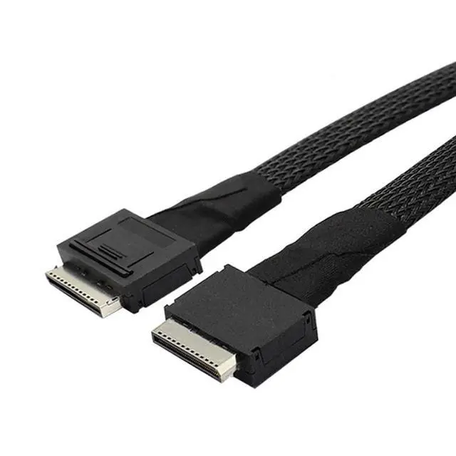 Alt view image 6 of 6 - PCIe OCuLink SFF-8611 8i to SFF-8611 8i High Speed Server Data Cable 32AWG 24Gbps Internal Transmission Harness (1m/39.37in)