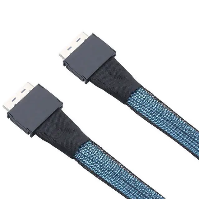 Alt view image 3 of 6 - PCIe OCuLink SFF-8611 8i to SFF-8611 8i High Speed Server Data Cable 32AWG 24Gbps Internal Transmission Harness (1m/39.37in)