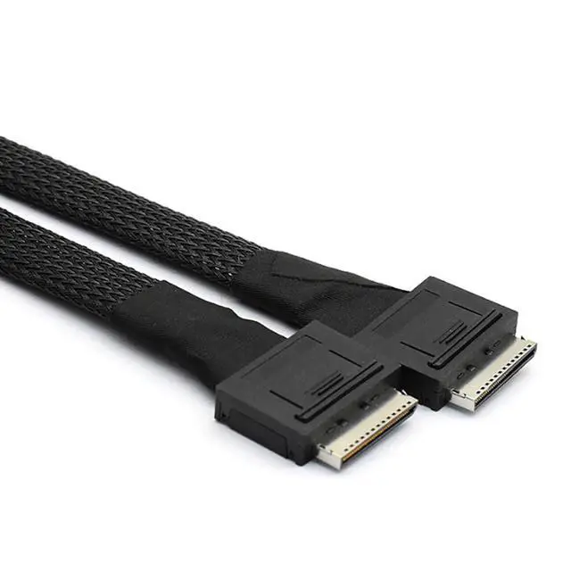 Alt view image 2 of 6 - PCIe OCuLink SFF-8611 8i to SFF-8611 8i High Speed Server Data Cable 32AWG 24Gbps Internal Transmission Harness (1m/39.37in)