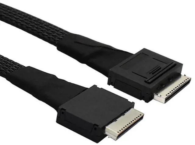 Main image of PCIe OCuLink SFF-8611 8i to SFF-8611 8i High Speed Server Data Cable 32AWG 24Gbps Internal Transmission Harness (1m/39.37in)
