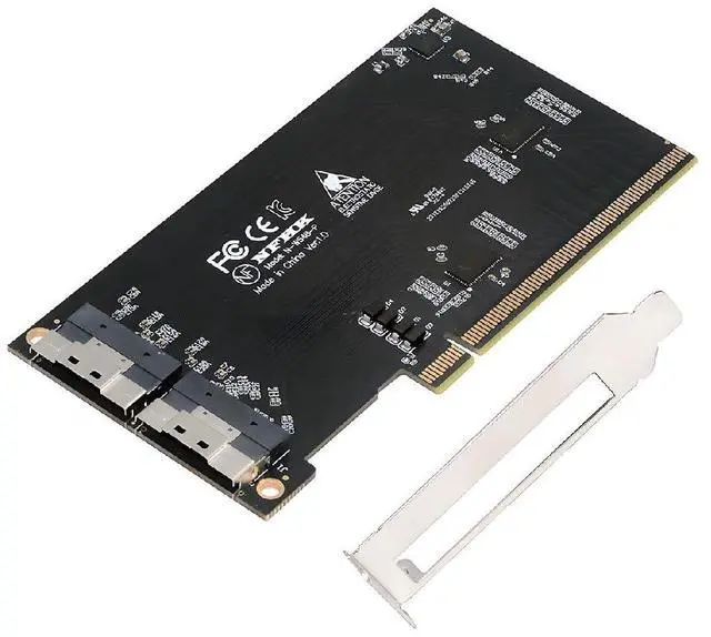 Main image of Dual SFF-8654 8X 74Pin to PCIE 16X Express 5.0 PCIE4.0 Raid VROC Hyper External Slimline Adapter with Linear Redriver Over Long Cable Lengths
