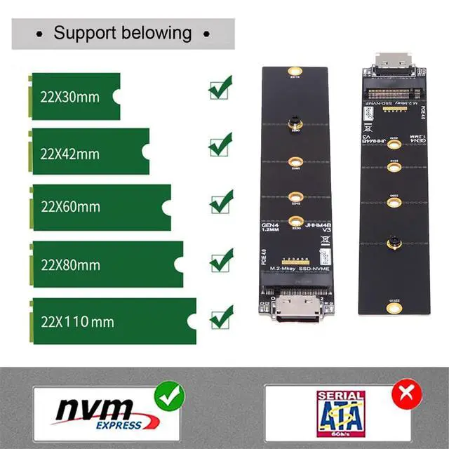 Alt view image 4 of 7 - NVME 2280 PCIe 4.0 M.2 NGFF M-Key to Oculink SFF-8612 SFF-8611 PCIe SSD PCBA Adapter for Mainboard