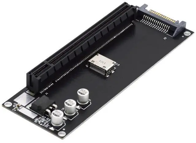 Main image of Oculink SFF-8612 SFF-8611 to PCIE PCI-Express 16x 4X Adapter with SATA Power Port for Mainboard Graphics Card