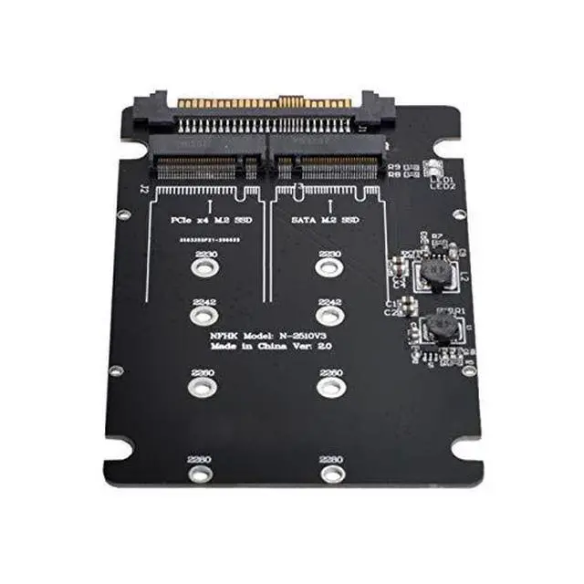 Alt view image 3 of 7 - SFF-8639 NVME U.2 to Combo NGFF M.2 M-Key SATA PCIe SSD Adapter for Mainboard Replace SSD 750 p3600 p3700