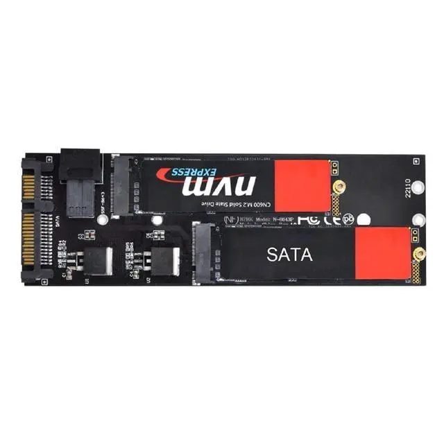 Alt view image 3 of 7 - SFF-8643 to U2 Kit NGFF M-Key to HD Mini SAS NVME PCIe SSD SATA Adapter for Motherboard