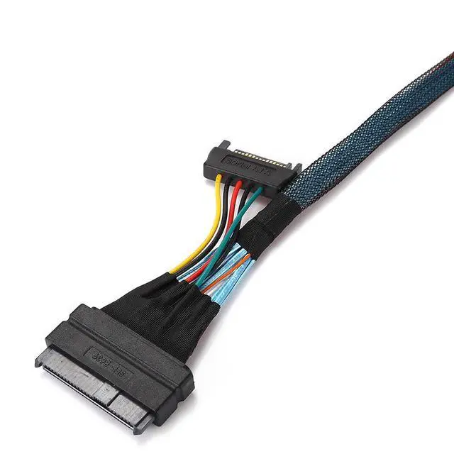 Alt view image 4 of 7 - U.2 U2 SFF-8639 to Slimline SFF-8654 4i NVME PCIe SSD Cable for Mainboard SSD 750 p3600 p3700 M.2 50CM