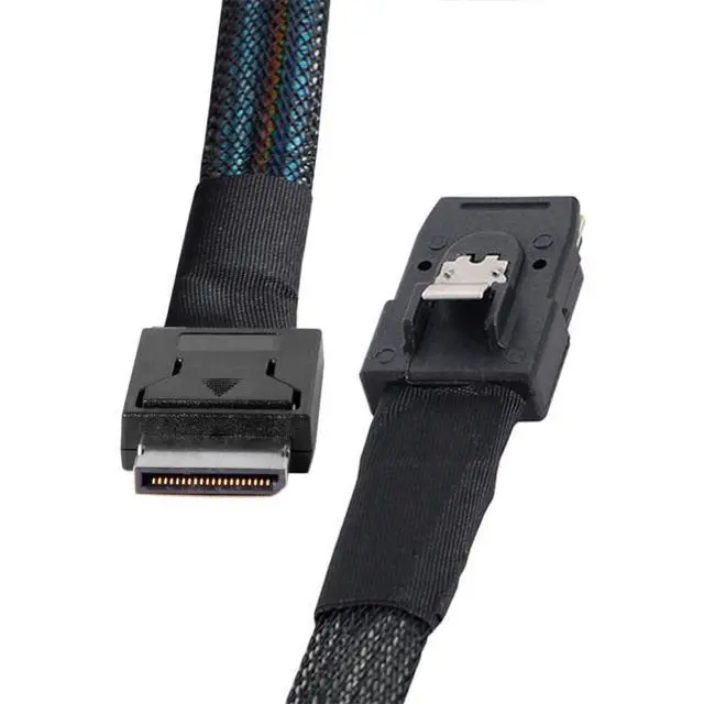 Alt view image 7 of 7 - SFF-8611 4i Oculink PCIe PCI-Express to 36Pin SFF-8087 Slimline PCIE SSD Data Active Cable 50cm