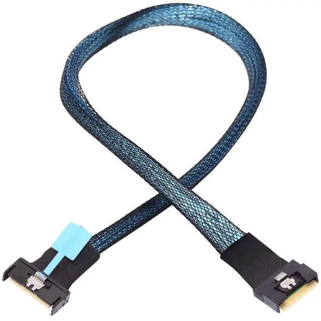 Main image of Mini Cool Edge IO MCIO PCI-E Slimline 8i 74Pin PCI-E 5.0 Male to 74Pin SFF-8654 SAS 4.0 Male Extender Cable 50cm