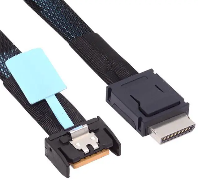 Main image of Mini Cool Edge IO MCIO PCI-E 4i 38Pin PCI-E 5.0 Male to SFF-8611 Oculink 4X Extender Cable 50cm