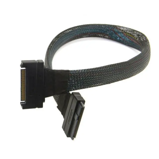 Alt view image 2 of 6 - U.2 U2 SFF-8639 NVME PCIe SSD Cable Male to Female Extension 50cm 68pin