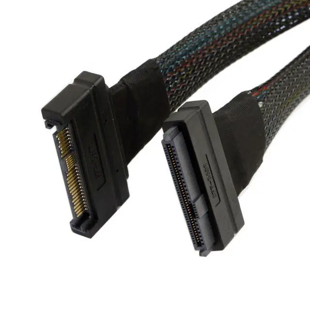 Alt view image 5 of 6 - U.2 U2 SFF-8639 NVME PCIe SSD Cable Male to Female Extension 50cm 68pin