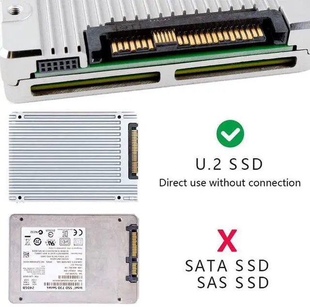 Alt view image 2 of 7 - U.2 U2 SFF-8639 NVME PCIe 4.0 SSD Male to Female Adapter Extension 68pin PCI Express PCBA
