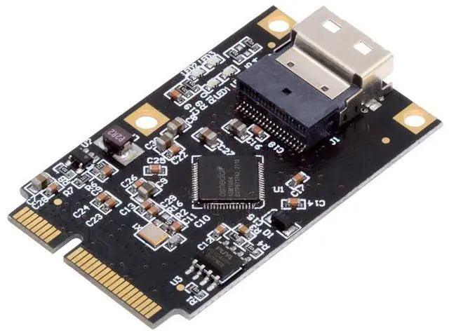 Main image of 6Gbps PCI Express Mini PCI-E to Four Ports Slimline SFF-8654 SATA 3.0 Adapter Converter Disk Extension Card for SSD