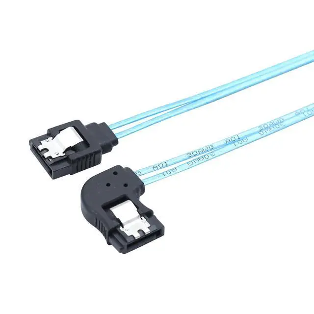 Alt view image 4 of 6 - SATA 7P Female Left-Angle to 180-Degree SATA Female 12G SAS Cable, 30AWG Copper High-Speed Harness (1m/39.37in)