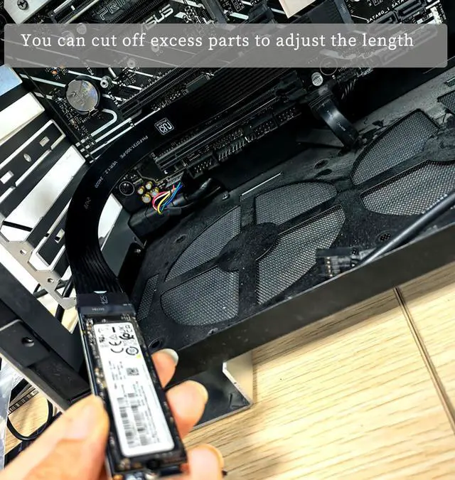 Alt view image 5 of 7 - PH417 M.2 M-Key NVME Extension Cable PCle4.0 x4 High Speed 64G/BPS Support NVME and SATA Protocol for M.2 SSD 2230 2242 2260 2280 (PH417B 30CM)