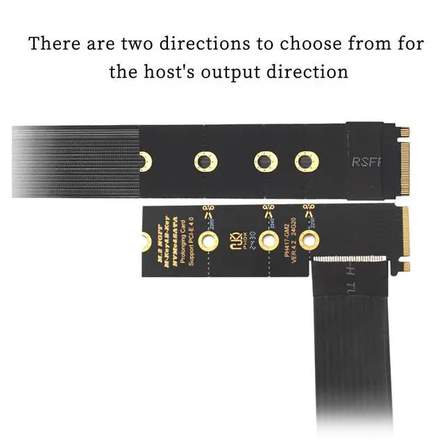 Alt view image 7 of 7 - PH417 M.2 M-Key NVME Extension Cable PCle4.0 x4 High Speed 64G/BPS Support NVME and SATA Protocol for M.2 SSD 2230 2242 2260 2280 (PH417B 30CM)