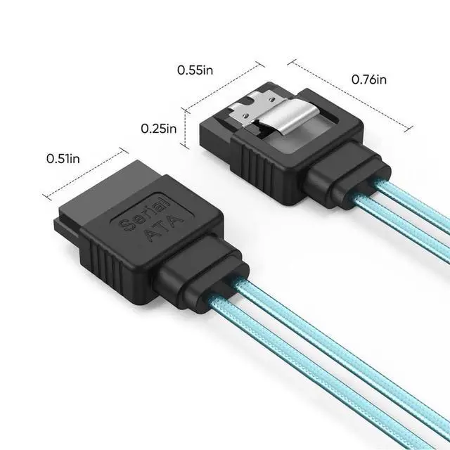 Alt view image 3 of 6 - SATA 7-Pin Female to SATA 7-Pin Female SAS High-Speed Cable 12Gbps Data Rate | 30AWG | Server & Hard Drive Connection (39.37, Inches)