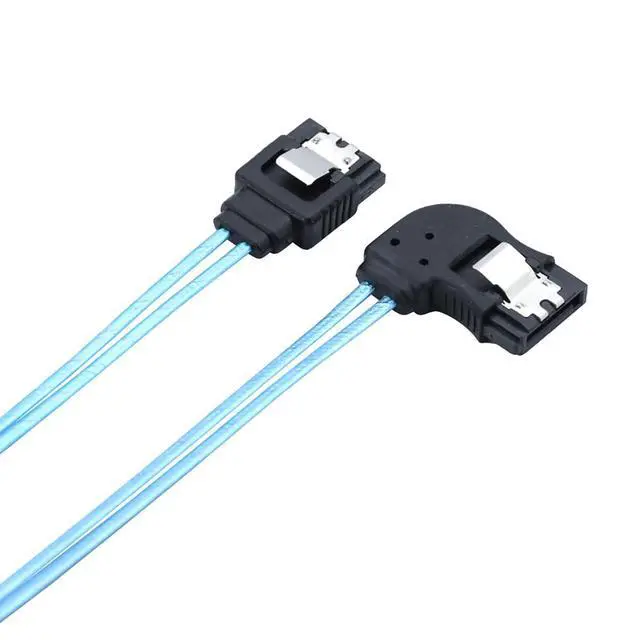 Alt view image 2 of 6 - SATA 7P Female Right Angle to SATA Female 180 Degree Cable 12Gbps SAS High Speed Server Hard Drive Connection, 30AWG Low-Loss Wire (1M)