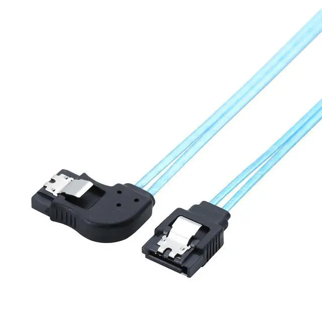 Alt view image 5 of 6 - SATA 7P Female Right Angle to SATA Female 180 Degree Cable 12Gbps SAS High Speed Server Hard Drive Connection, 30AWG Low-Loss Wire (1M)