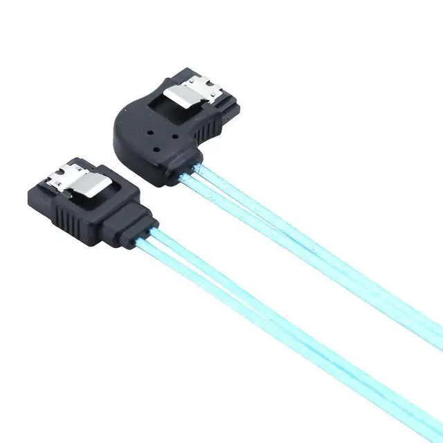 Alt view image 6 of 6 - SATA 7P Female Right Angle to SATA Female 180 Degree Cable 12Gbps SAS High Speed Server Hard Drive Connection, 30AWG Low-Loss Wire (1M)
