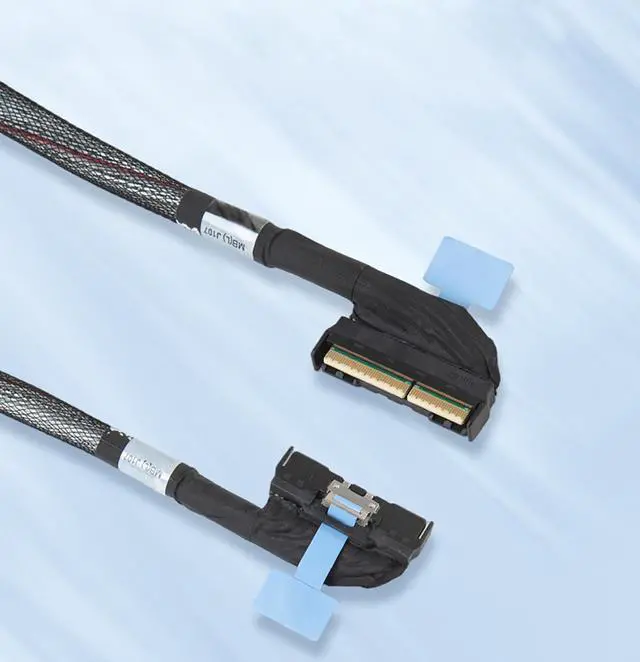 Alt view image 5 of 5 - MCIO 16x Server SSD High-Speed Data Cable, Direct Pass-Through, Oxygen-Free Copper, 32cm (12.6in), Reliable Connection Compatible with NVMe/HBA/RAID Applications