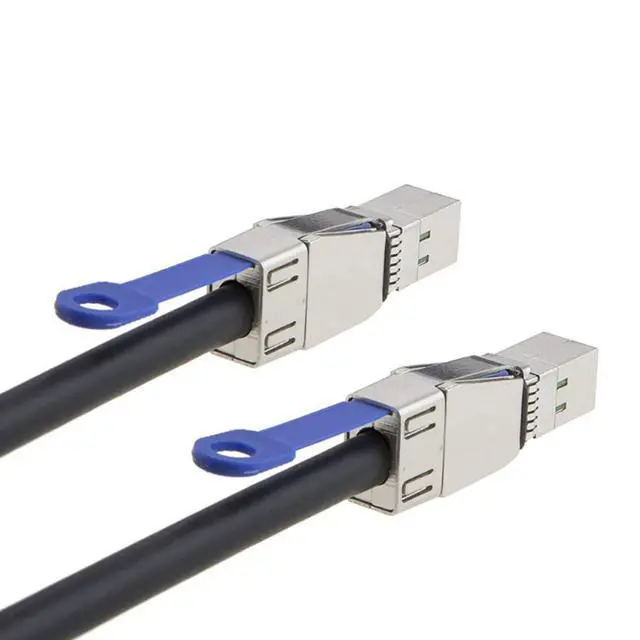 Alt view image 3 of 5 - Mini SAS HD SFF-8644 to Mini SAS SFF-8644 Cable with IC High Speed Server Aggregation Cable, 12Gbps, 28AWG, Low-Loss Flat Interface (1M)