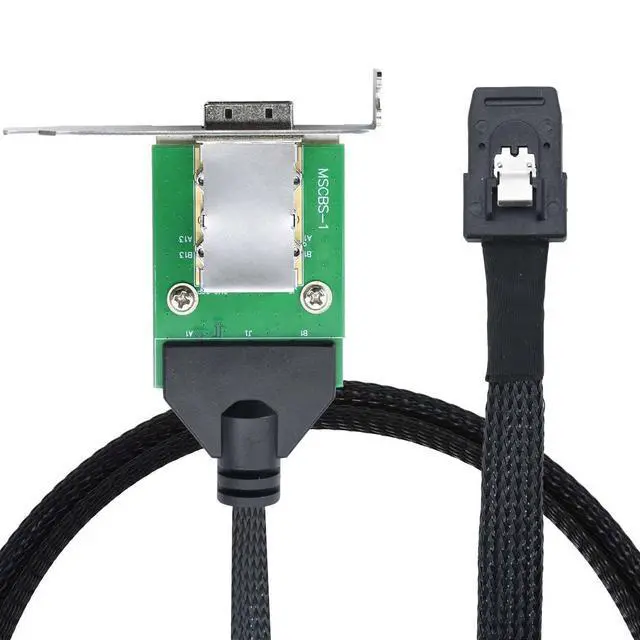 Alt view image 3 of 6 - Mini SAS HD SFF-8087 to SFF-8088 Internal External Converter Cable, 28AWG Copper High-Speed Harness, 6Gbps Data Transfer (0.5M/19.68in)