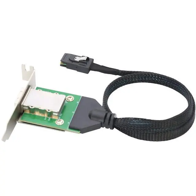 Alt view image 4 of 6 - Mini SAS HD SFF-8087 to SFF-8088 Internal External Converter Cable, 28AWG Copper High-Speed Harness, 6Gbps Data Transfer (0.5M/19.68in)