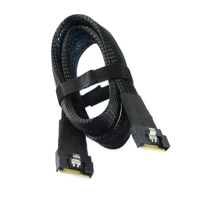 Alt view image 6 of 6 - SlimSAS SFF-8654 8i 8X 4.0 Cable 32AWG 24G High-Speed Server Interconnect with Anti-Misdirection Design (1M)