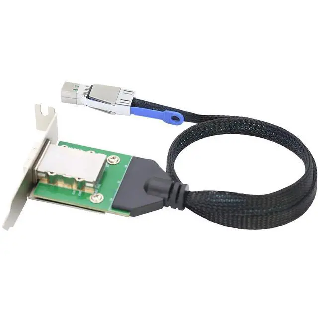 Main image of Mini SAS HD SFF-8644 Male to SFF-8088 Female Adapter Cable, 0.5m/19.6in High-Speed Server Converter Cable