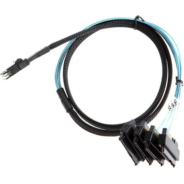 Alt view image 4 of 5 - Mini SAS 8087 to SAS SFF-8482 Internal Server Cable with SATA Power, 30AWG 12G High-Speed Copper Wire Harness (0.5M/19.68in)