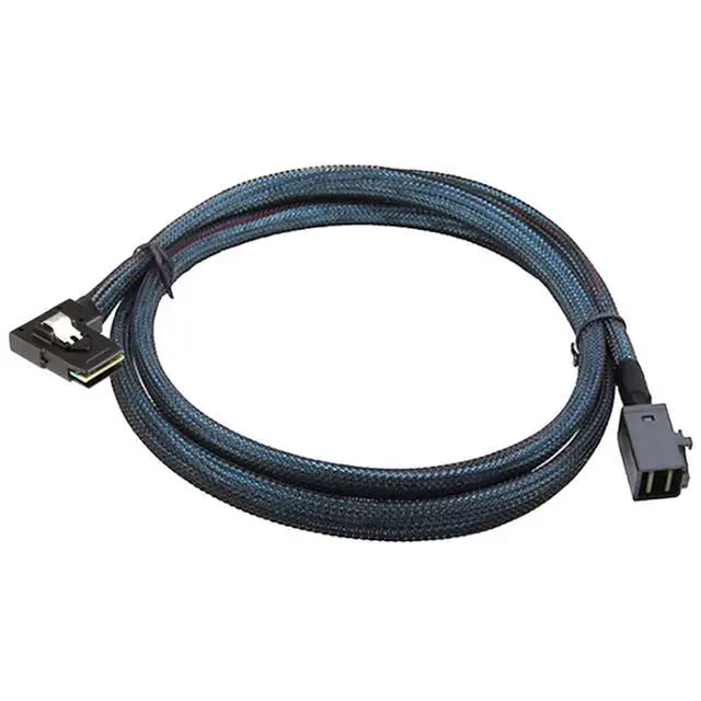 Alt view image 2 of 5 - Mini SAS HD SFF-8643 4i to SAS SFF-8087 Right Angle Cable High Speed Internal Server Connection Cable, 30AWG, 10 Ohm (0.5M)