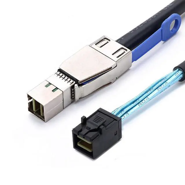 Main image of Mini SAS HD Cable with IC SFF-8644 to SFF-8643 12Gbps High-Speed Server Interconnect, 28AWG Copper Wire (2m)