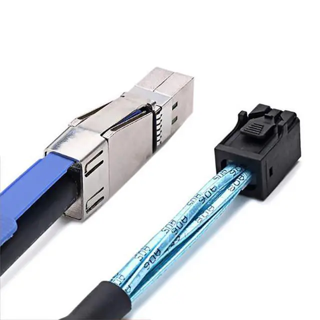 Alt view image 4 of 5 - Mini SAS HD Cable with IC SFF-8644 to SFF-8643 12Gbps High-Speed Server Interconnect, 28AWG Copper Wire (2m)