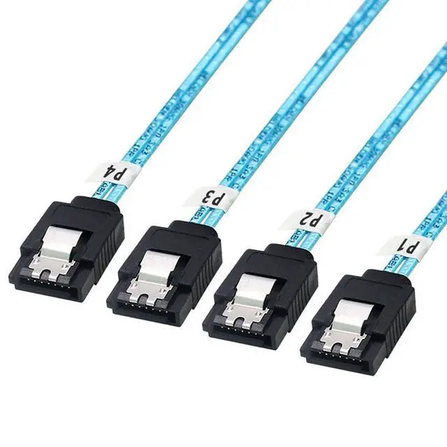 Alt view image 5 of 6 - SAS 4.0 4X SATA to 4X SATA Cable 90° Right Angle 12Gbps High-Speed SSD Hard Drive Data Cable, 30AWG Copper Wire, Server Motherboard Connection (1m)