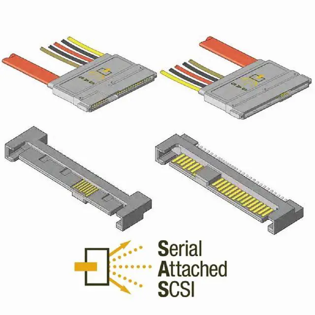 Alt view image 7 of 7 - 29Pin SFF-8482 SAS Cable 12Gbps Male to Female Extension Cable for SAS Raid Server Hard Disk Drive SSD 30cm