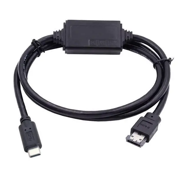 Alt view image 7 of 7 - USB-C Type-C to Power Over eSATA DC5V Adapter USB3.0 to HDD/SSD/ODD eSATAp Converter Cable