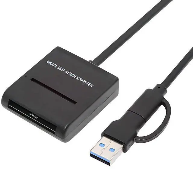 Main image of USB3.0 to MSATA SSD Docking Enclosure 5Gbps USB-C Type-C Type-A Dual Connector External Cable