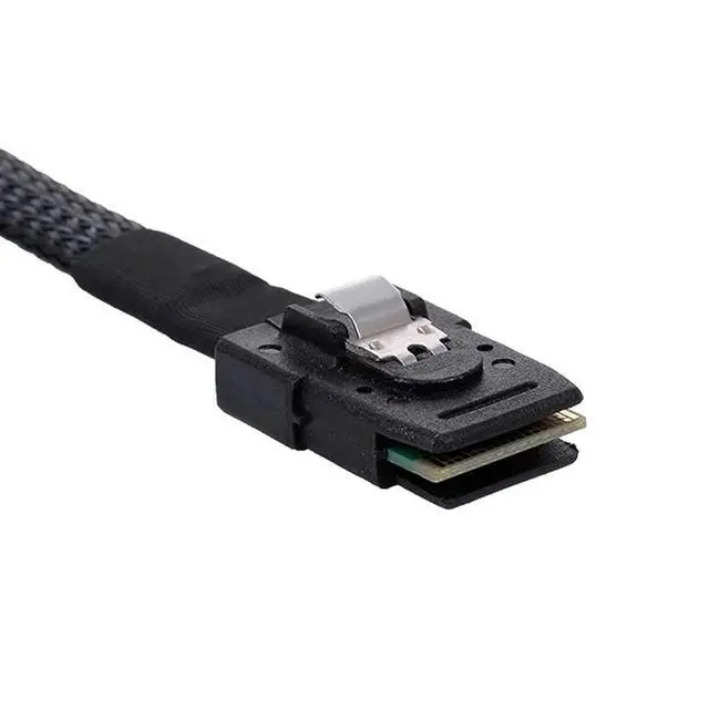 Alt view image 4 of 7 - Internal 36 Pin Mini SAS SFF-8087 Host to 4 SFF-8482 Target SAS Hard Disk and SATA Power Cable 100cm