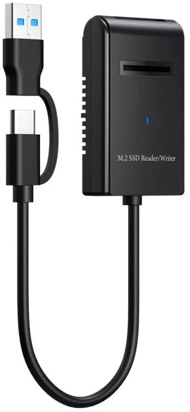 Main image of NVME M.2 M-Key SATA NGFF SSD Docking Extranal Enclosure with Cable to USB3.0 Type-C Type-A Horizontal Type RTL9210B Chipset
