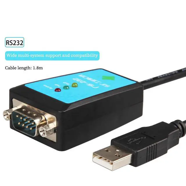 Alt view image 2 of 5 - USB to RS232 Serial Cable 1.8M FTDI Chipset DB9 COM Port Converter Adapter, Industrial-Grade USB to Serial Converter with Surge & ESD Protection, Compatible with Windows/Linux/Mac OS