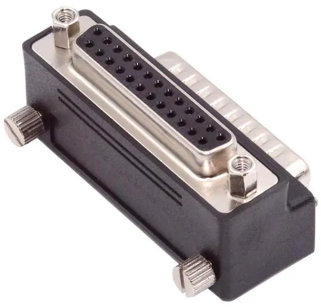 Main image of DB25pin DSUB Parallel LPT AES/EBU DB Connector 90 Degree Up Angled Male Nut to Female Screw Extension Adapter